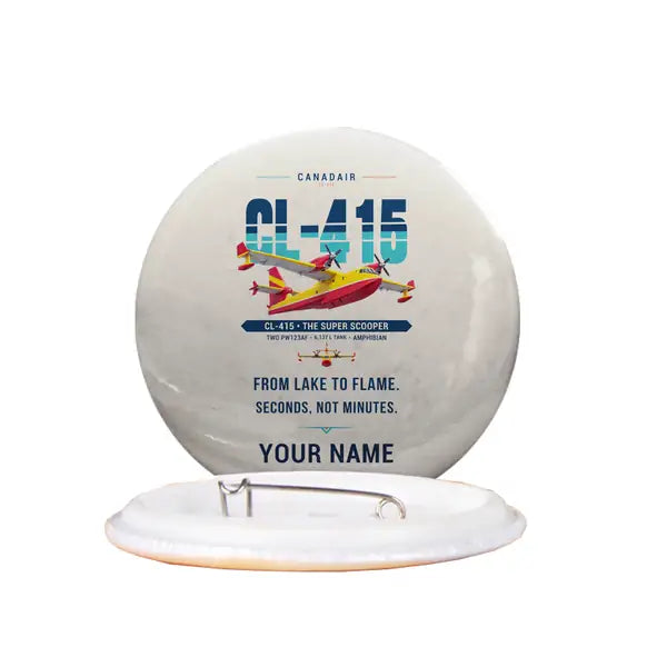 Canadair CL-415 - Original + Name - Pin - Beige