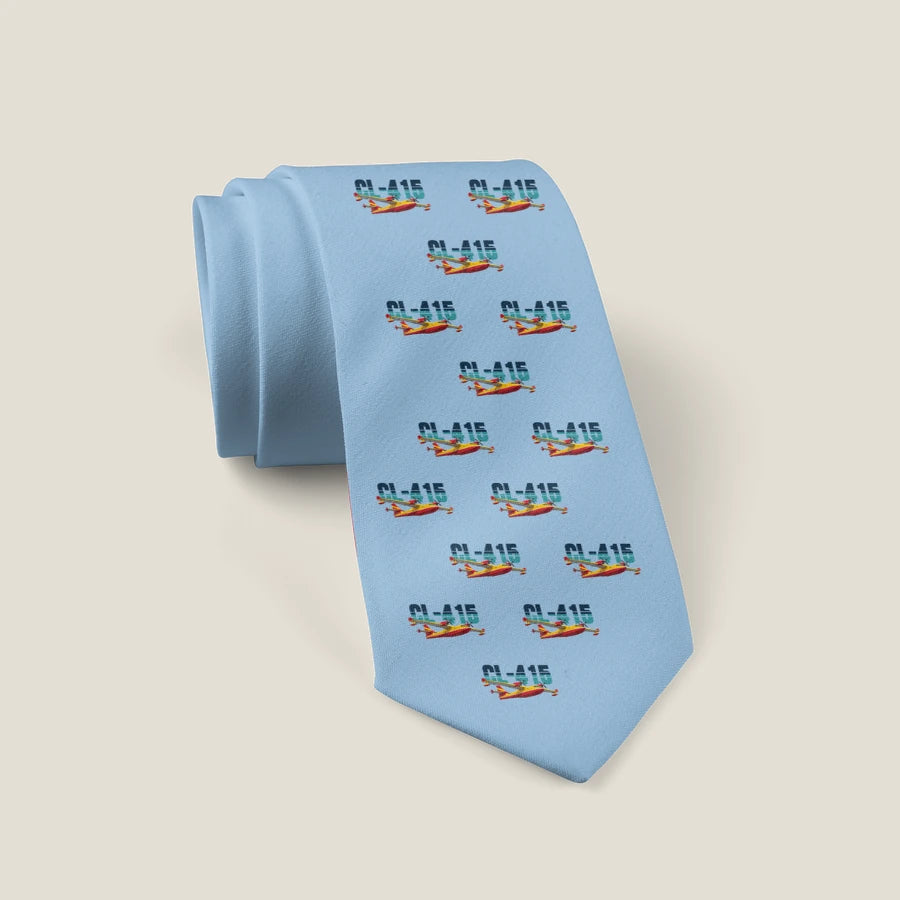 Canadair CL-415 - Original Pattern - Tie - Light Blue