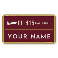 Thumbnail for Canadair CL-415 Patches - Rectangle + Name - Burgundy Cream
