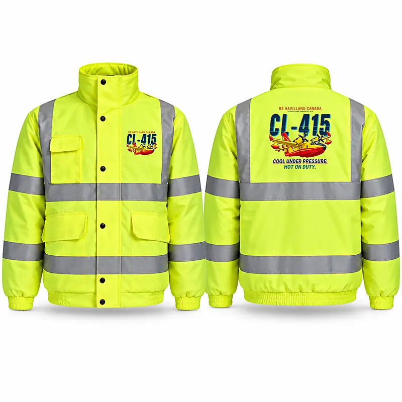 Canadair CL-415 Reflective Winter Jackets - Cartoon - Fluorescent Yellow