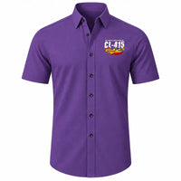 Thumbnail for Canadair CL-415 - Short Sleeve Shirt - Cartoon - Purple