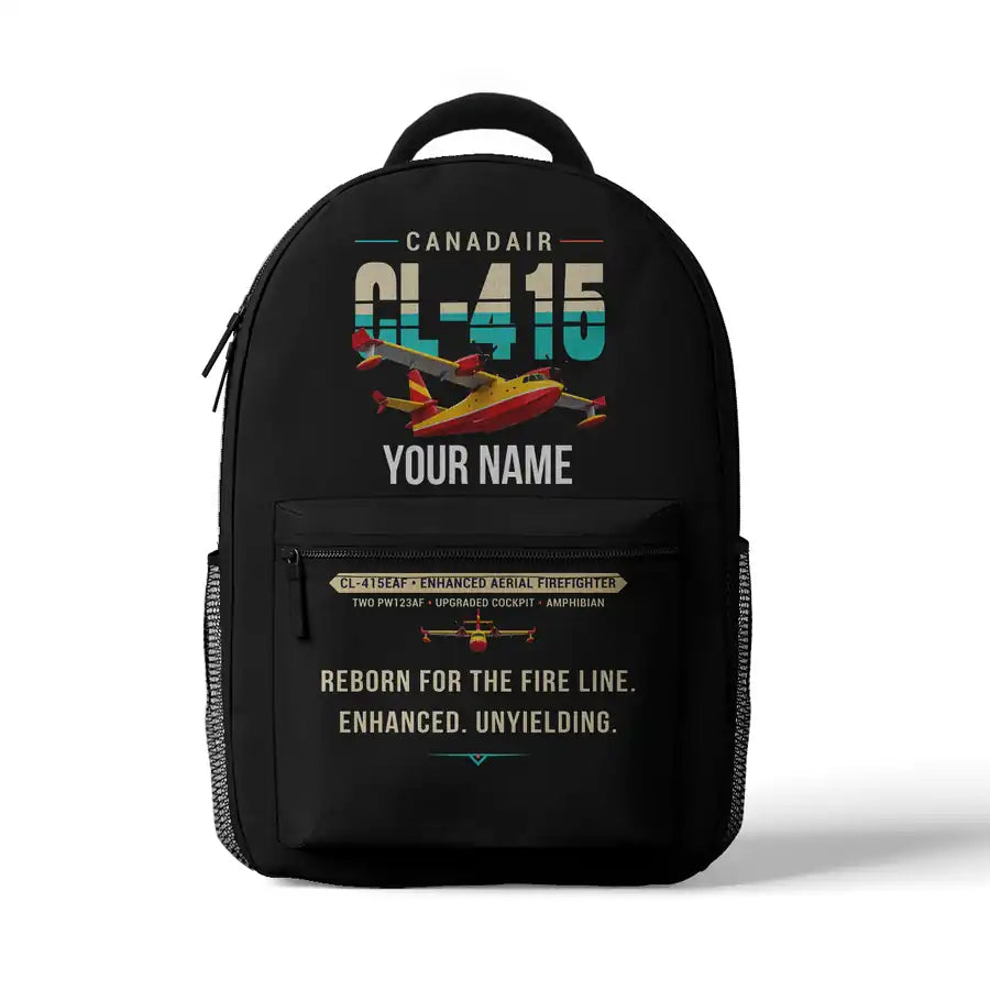 Canadair CL-415EAF - 3D Backpack - Original + Name - Black