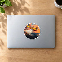 Thumbnail for Canadair CL-415EAF - 3D + Name - Circle Sticker - MacBook