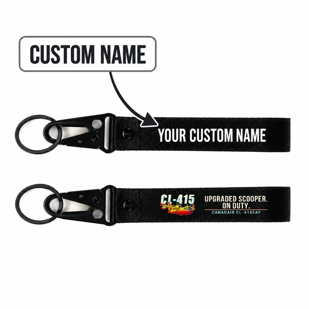 Canadair CL-415EAF Hawk-Shaped Key Chains - Black - Cartoon - Personalized