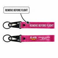 Thumbnail for Canadair CL-415EAF Hawk-Shaped Key Chains - Pink - Cartoon - Remove Before Flight