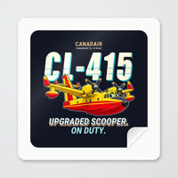 Thumbnail for Canadair CL-415EAF - Cartoon - Square Sticker - Peel