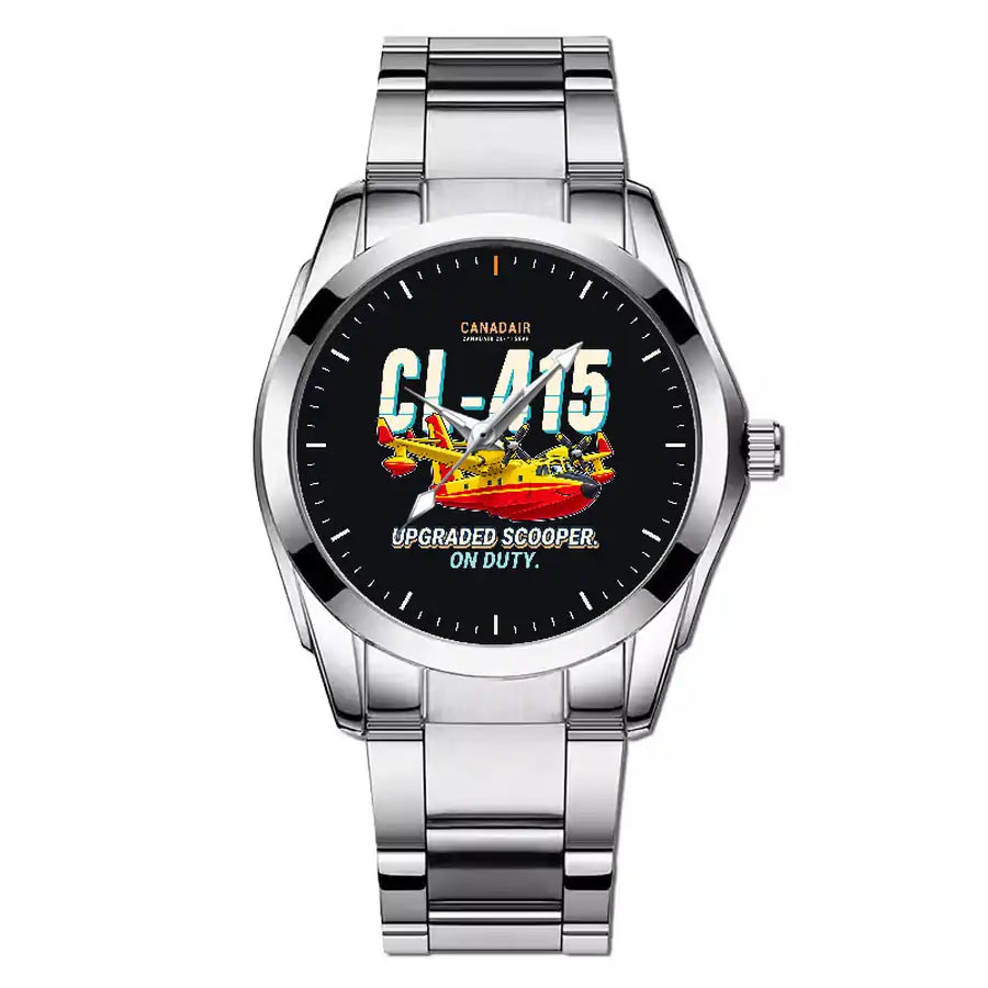Canadair CL-415EAF - Cartoon - Stainless Steel Band - For Men