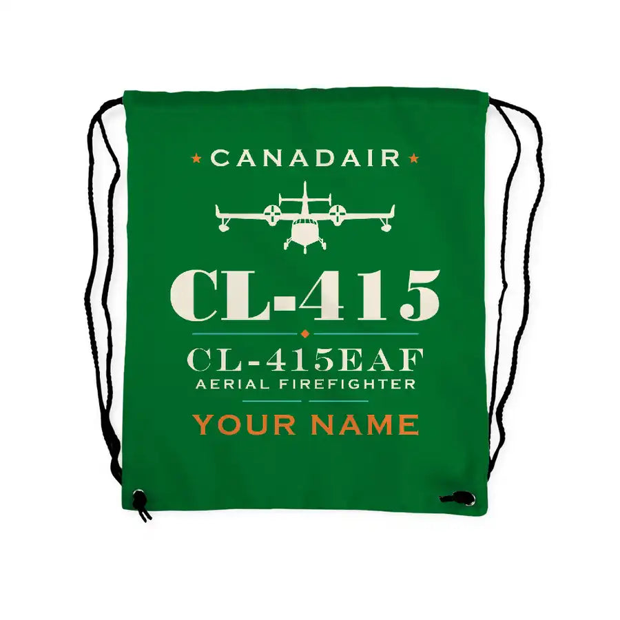 Canadair CL-415EAF - Drawstring Bag - Heritage + Name - Green