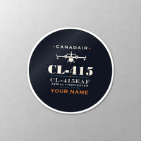 Thumbnail for Canadair CL-415EAF - Heritage + Name - Circle Sticker - Close-up