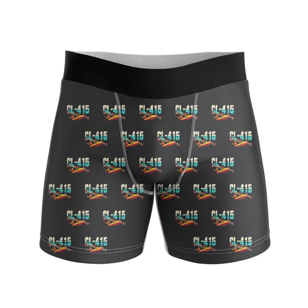 Canadair CL-415EAF - Men Boxers - Original Pattern - Black