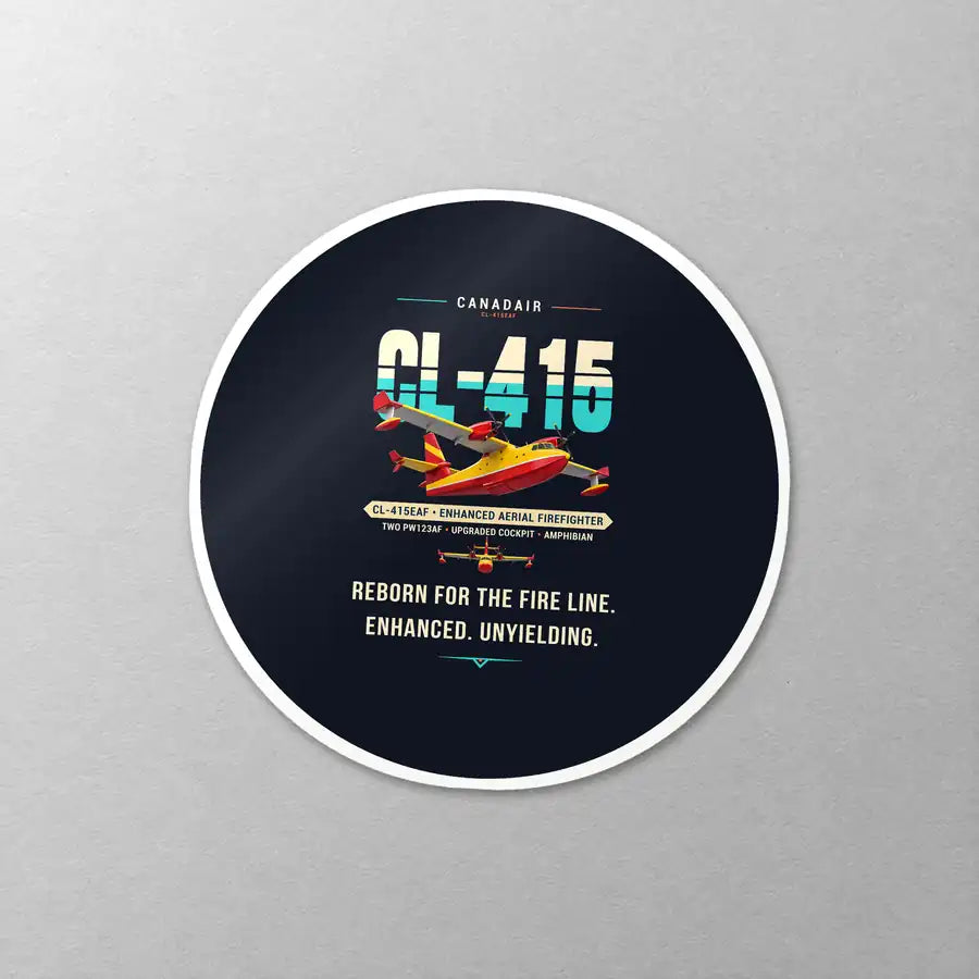 Canadair CL-415EAF - Original - Circle Sticker - Close-up