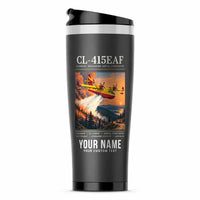 Thumbnail for Canadair CL-415EAF - Poster + Name - Stainless Steel (No Holder) - Gray