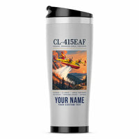 Thumbnail for Canadair CL-415EAF - Poster + Name - Stainless Steel (No Holder) - Light Gray
