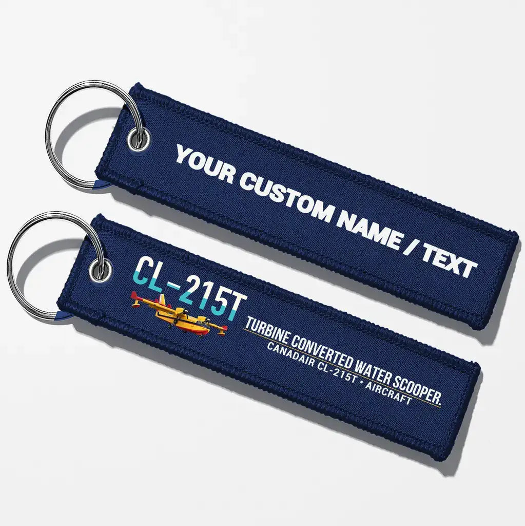 Canadair CL-215T Aviator Key Chains - Navy Blue - Personalized