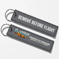Thumbnail for Canadair CL-415EAF Aviator Key Chains - Gray - Remove Before Flight
