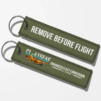 Thumbnail for Canadair CL-415EAF Aviator Key Chains - Green Army - Remove Before Flight