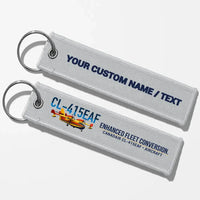 Thumbnail for Canadair CL-415EAF Aviator Key Chains - Light Gray - Personalized