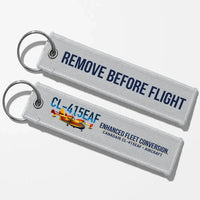 Thumbnail for Canadair CL-415EAF Aviator Key Chains - Light Gray - Remove Before Flight
