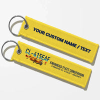 Thumbnail for Canadair CL-415EAF Aviator Key Chains - Yellow - Personalized