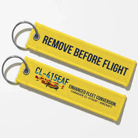 Thumbnail for Canadair CL-415EAF Aviator Key Chains - Yellow - Remove Before Flight