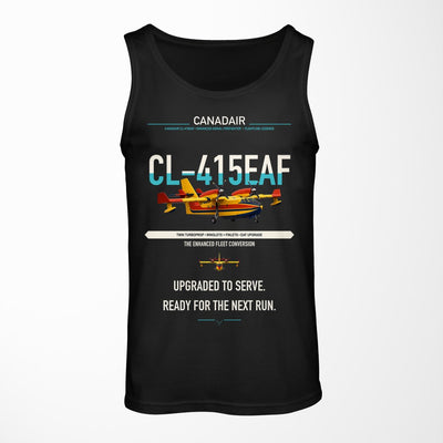 Canadair CL-415EAF design on black tank top