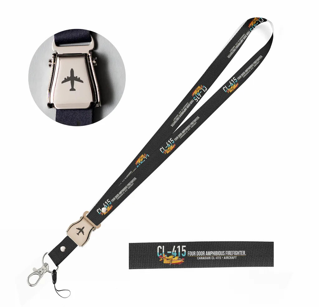 Canadair CL-415 seat belt lanyard - black