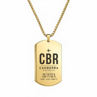 Thumbnail for Canberra Airport CBR - Necklace - Original Design - Gold