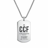 Thumbnail for Carcassonne Airport CCF - Necklace - Original Design - Silver