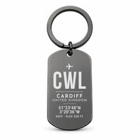 Thumbnail for Cardiff Airport CWL - Key Chain - Original Design - Black