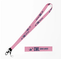 Thumbnail for Cardiff Airport (CWL) lanyard - pink