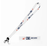 Thumbnail for Cardiff Airport (CWL) lanyard - white
