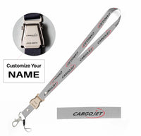 Thumbnail for Cargojet seat belt lanyard - light gray with name