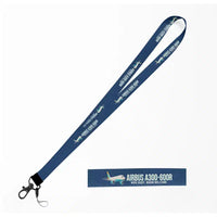 Thumbnail for Cartoon Airbus A300-600R lanyard - dark blue