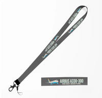 Thumbnail for Cartoon Airbus A330-300 lanyard - gray
