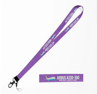 Thumbnail for Cartoon Airbus A330-300 lanyard - purple