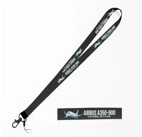 Thumbnail for Cartoon Airbus A350-900 lanyard - black