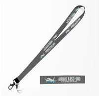Thumbnail for Cartoon Airbus A350-900 lanyard - gray
