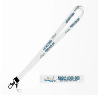 Thumbnail for Cartoon Airbus A380-800 lanyard - white
