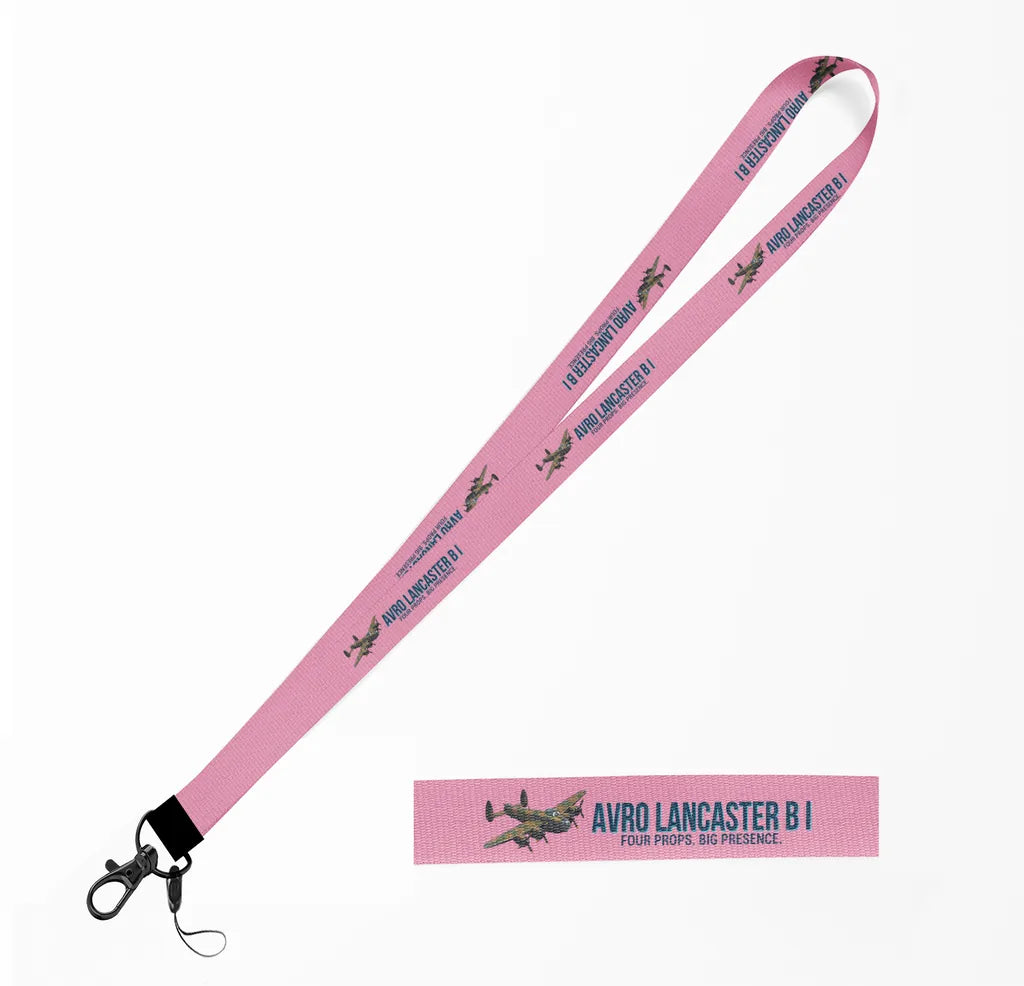 Cartoon Avro Lancaster B I lanyard - pink