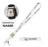 Thumbnail for Cartoon Bell AH-1W SuperCobra seat belt lanyard - white with name