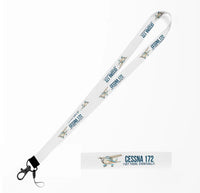 Thumbnail for Cartoon Cessna 172 lanyard - white