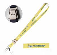Thumbnail for Cartoon Dassault Mirage 2000C seat belt lanyard - yellow