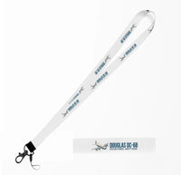 Thumbnail for Cartoon Douglas DC-6B lanyard - white