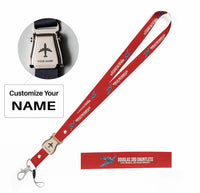 Thumbnail for Cartoon Douglas SBD Dauntless seat belt lanyard - red with name