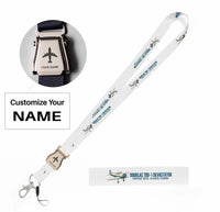 Thumbnail for Cartoon Douglas TBD-1 Devastator seat belt lanyard - white with name