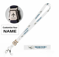Thumbnail for Cartoon Focke-Wulf Fw 189A-1 seat belt lanyard - white with name