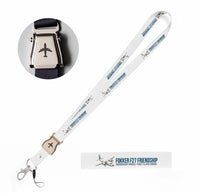 Thumbnail for Cartoon Fokker F27 Friendship seat belt lanyard - white