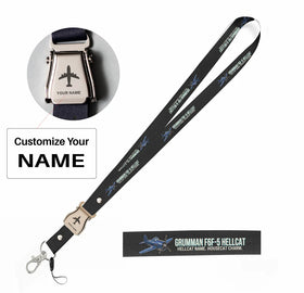 Cartoon Grumman F6F-5 Hellcat Lanyard & ID Holders