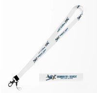 Thumbnail for Cartoon Grumman F8F-1 Bearcat lanyard - white