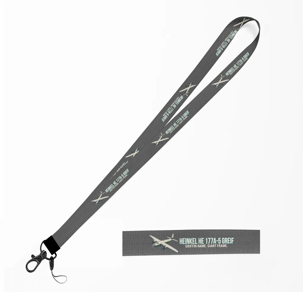 Cartoon Heinkel He 177A-5 Greif lanyard - gray